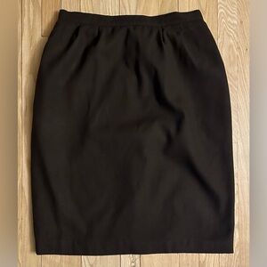 En Avance Vintage Lined Brown Pencil Midi Skirt, Size 16W
